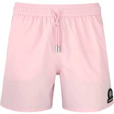 Beige Swimming Trunks Sandbanks Badge Logo Swimshorts Pink