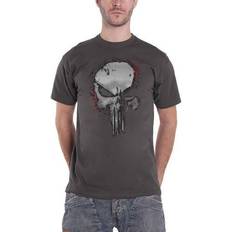 Marvel Punisher Metallic Skull T-Shirt Charcoal