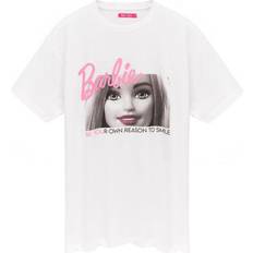 Barbie Womens/Ladies Be You Oversized T-Shirt White/Grey/Pink