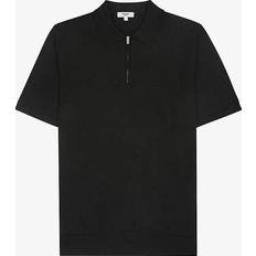 Men - Wool T-shirts & Tank Tops Reiss Maxwell Merino Zip Neck Polo Shirt