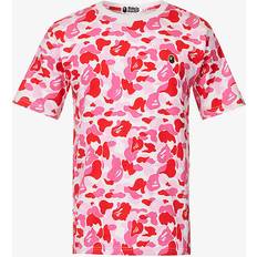 Bape Bathing Ape Mens Pink Abc Camo Brand-appliqué Regular-fit Cotton-jersey T-shirt