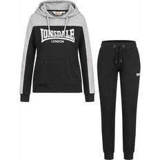 S - Women Jumpsuits & Overalls Lonsdale Lurgan Tracksuit black