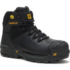 Caterpillar Mens Excavator Grain Leather Safety Boots 13 UK Black