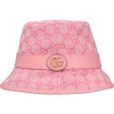 Gucci Women Hats Gucci GG Canvas Bucket Hat - Pink