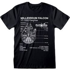 Star Wars Millennium Falcon Sketch T-Shirt Black