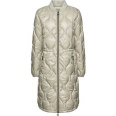 Esprit Quilted Coat with Rib Knit Collar - Dusty Green