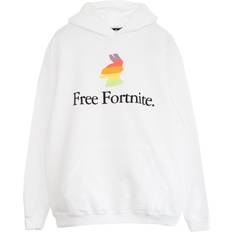 Fortnite Free Mens Rainbow Llama Pullover Hoodie White