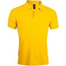 Gold - Men Polo Shirts Sol's Prime Pique Plain Short Sleeve Shirt