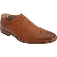 Goor Eyelet Brogue Oxford Shoes Tan