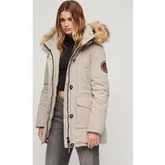 Beige Coats Superdry Everest Faux Fur Hooded Parka Coat