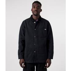 Men - Polyester Coats Dickies Duck Canvas Chore Coat Man Stone Washed Black