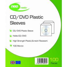 Neo Media Plastic CD/DVD Wallets 100 micron with Flap