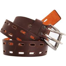 Forest 1.50 Plain Leather Belt With Twin Pronged Buckle Brown