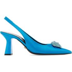 Turquoise - Women Heels & Pumps Versace Woman Turquoise Satin Pumps