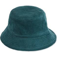 Turquoise - Women Hats Corduroy Polyester Bucket Hat Teal Green