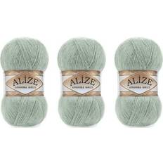 Alize Alize Angora Gold Yarn 20% Wool 80% Acrylic Lot of 3skn 300gr 1805yds Thread Crochet Lace Hand Knitting Turkish Yarn 515-Green Almond