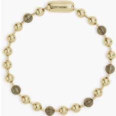 Marc Jacobs Gold Plated Necklaces Marc Jacobs The Monogram Ball Chain Necklace in Light Antique Gold