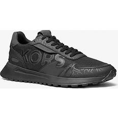 Michael Kors Men Trainers Michael Kors MK Miles Leather and Mesh Trainer Black