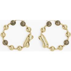 Marc Jacobs Gold Plated Earrings Marc Jacobs The Monogram Ball Chain Hoop Earrings in Light Antique Gold