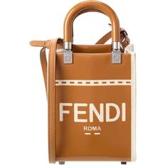 Fendi Sunshine Mini Patent Tote Brown NoSize