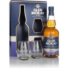 Glen Moray Port Cask Finish Glass Set Speyside Whisky 40% 70cl