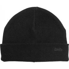 Superdry Men Accessories Superdry Knit Beanie Hat Black