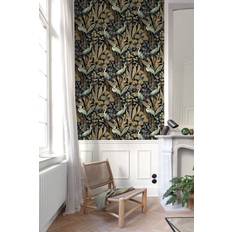 Grandeco Tropical Black Textured Wallpaper