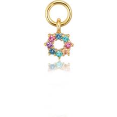 Gold Plated - Men Earrings Sif Jakobs Jewellery Multicoloured Zirconia Charm, Gold