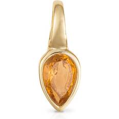 John Greed Gold Plated Birthstone November Citrine Pendant P5224