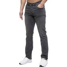 Leather Jeans Enzo Mens Regular Fit Stretch Denim Jeans Designer Menswear