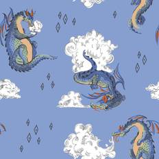 Cath Kidston Muriva Peace Dragon Wallpaper Multi 182533