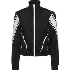 Gucci Women Outerwear Gucci Striped Jersey Track Jacket Womens Black White