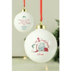 Me to You Personalised 1st Christmas Bauble White