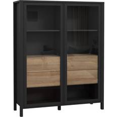 Doors Glass Cabinets Furniture To Go High Rock Extra Wide Display In Black/riviera Glass Cabinet