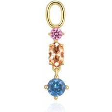 Gold Plated - Men Charms & Pendants Sif Jakobs Jewellery Multicoloured Zirconia Charm, Gold