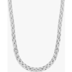 Men - Silver Necklaces Simply Silver Herringbone Braided Necklace