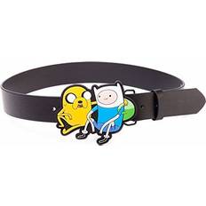 Men - Sportswear Garment Belts BioWorld Adventure Time Black Belt with Jake and Finn 2D Buckle New