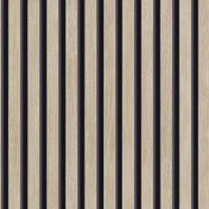 Grandeco Hermes Wood Slat Textured Wallpaper, Light Wood