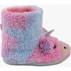 Totes Kids Pink Unicorn Boot Slippers Pink