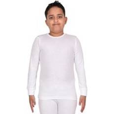 Girls - L Base Layer Kids Thermal Underwear Set Long Sleeve White