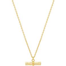 Estella Bartlett Gold Plated Floral T-Bar Necklace GOLD/PLA