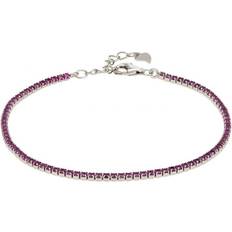 Latelita Tennis Bracelet Silver Ruby Pink One