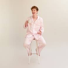 Men - Pink Sleepwear Men's Pink Linen Pyjama Set