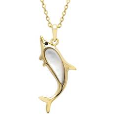 Latelita Dolphin Pearl Necklace Gold White One