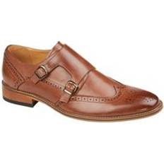 Goor Twin Buckle Leather Brogues Brown