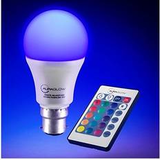 Auraglow 10w Remote Control Colour Changing led Light Bulb B22, 75w eqv Warm White Dimmable Version 3rd Generation