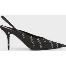 Balenciaga Women Heels & Pumps Balenciaga Square Knife slingback pumps black