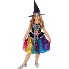 Barbie 3-4 Years, Multicoloured Girls Witch Costume Dress