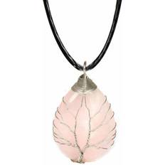 Grey Necklaces J&Y Pink Tree of Life Pendant Necklace