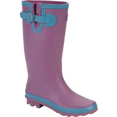 Turquoise - Women Wellingtons StormWells Rubber Wide Leg Wellington Boots Purple